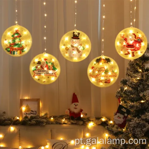 Magical Light Christmas Decorações com Papai Noel e alces